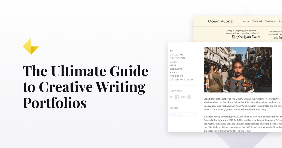 how to make a creative writing portfolio for college