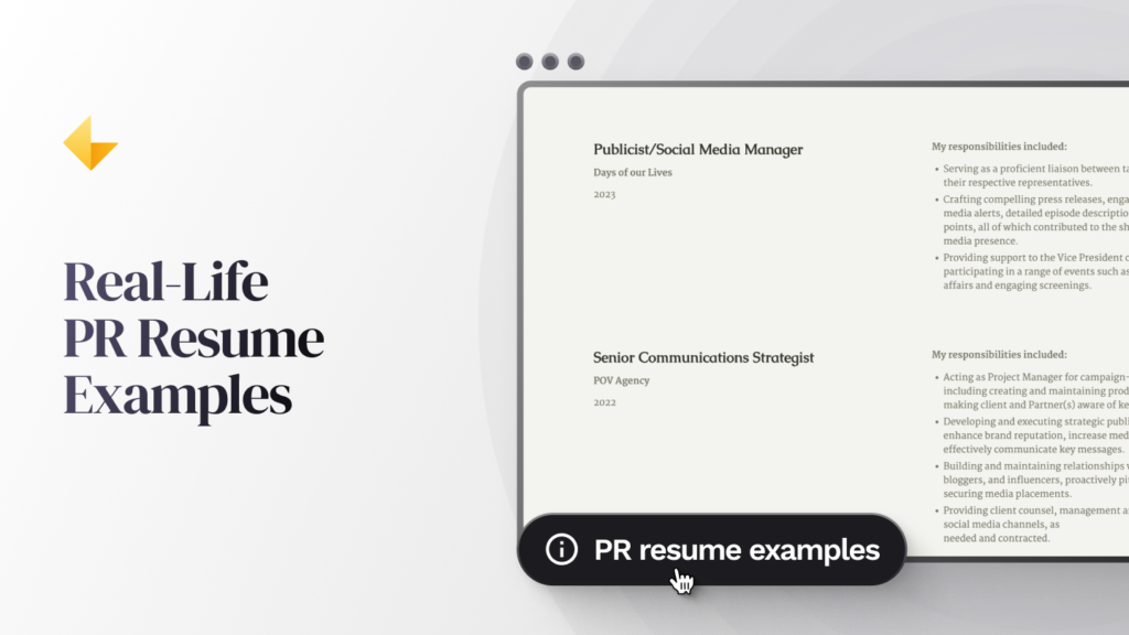 6 Real-Life PR Resume Examples & How to Create Yours