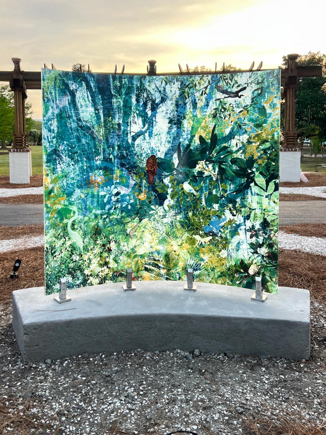 Dana Montlack's Maritime Forest, a sculptural glass artwork created as a celebration of Hilton Head Island's ecological richness.