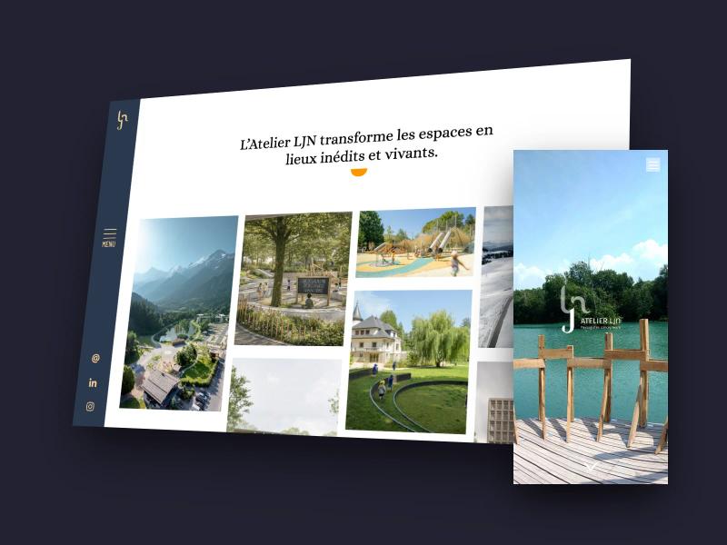 Site de l’Atelier LJN sur ordinateur et sur mobile