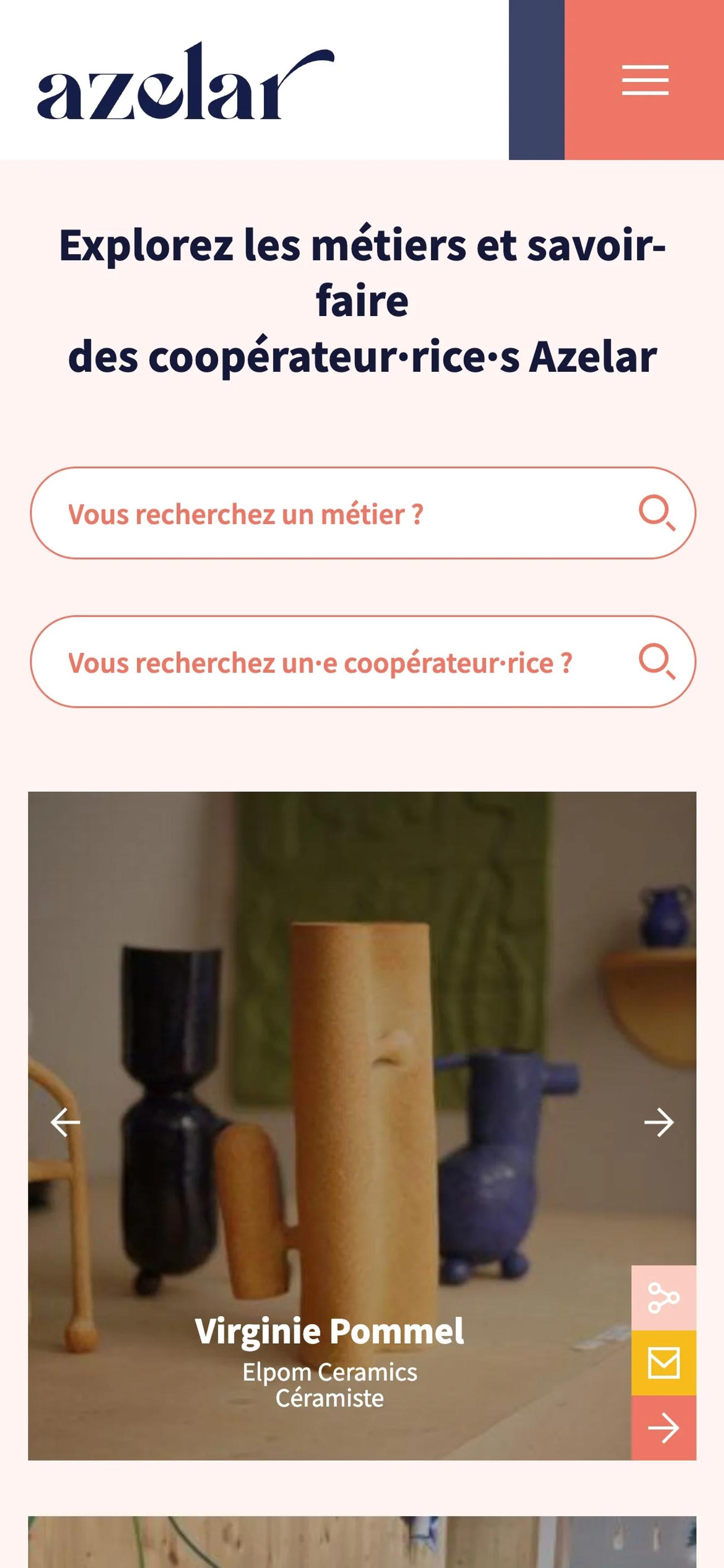 Annuaire des coopérateur·rice·s sur mobile