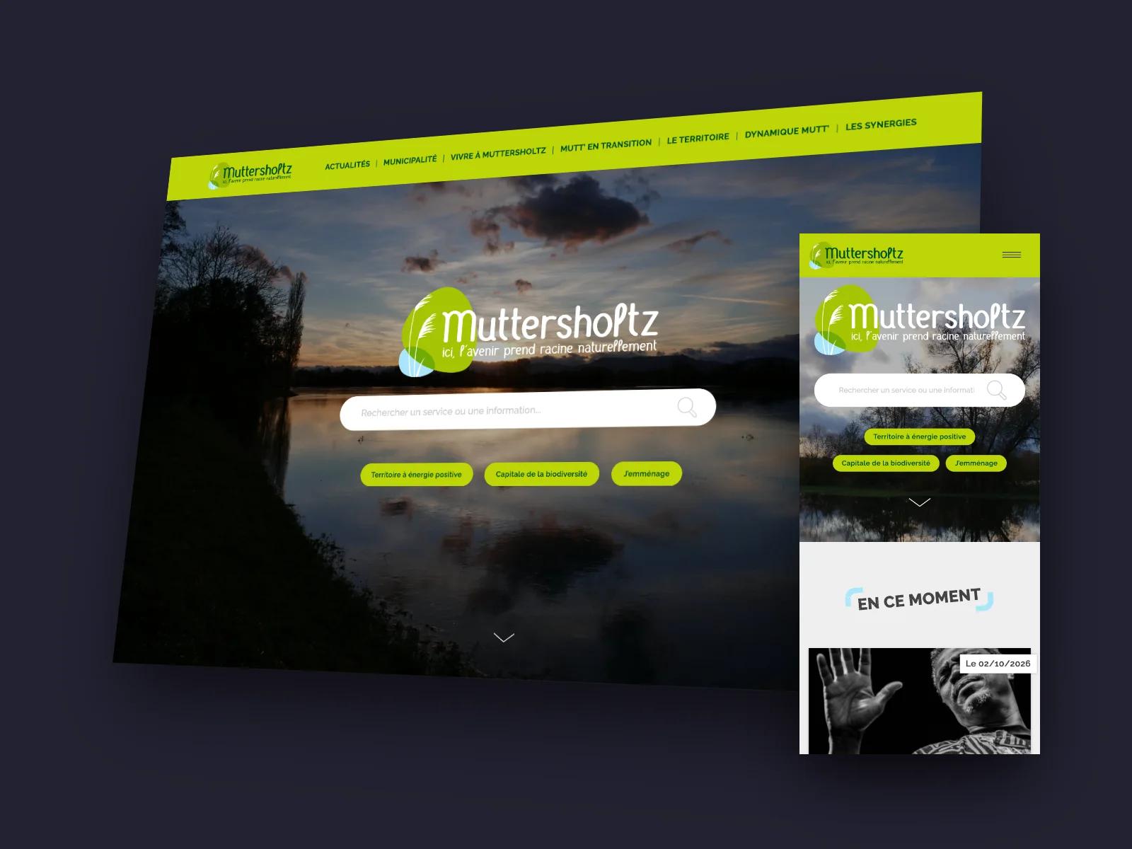 Site Ville de Muttersholtz sur ordinateur et sur mobile