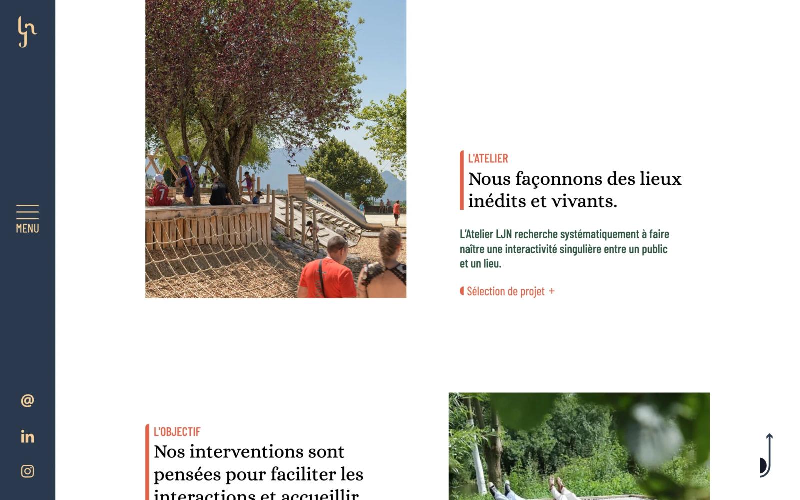 Accueil sur ordinateur : « Nous façonnons des lieux inédits et vivants », photos de réalisations