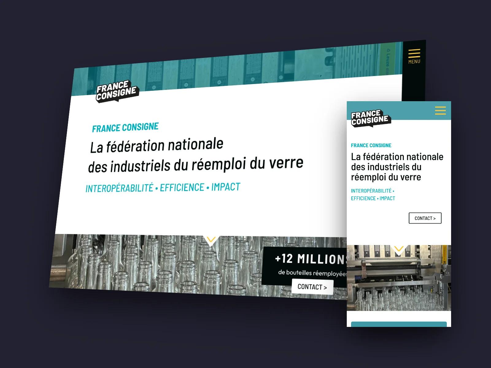 Site France Consigne sur ordinateur et sur mobile