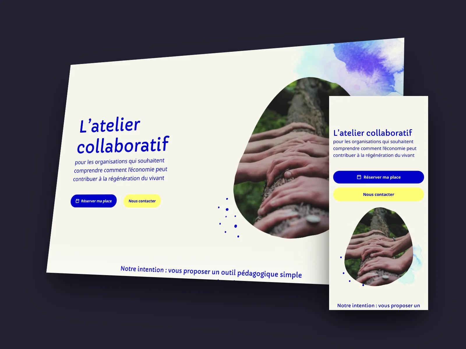 Site Fresque de l’économie régénératrice sur ordinateur et sur mobile