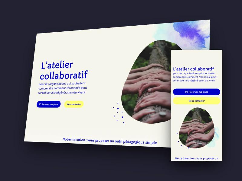 Site Fresque de l’économie régénératrice sur ordinateur et sur mobile