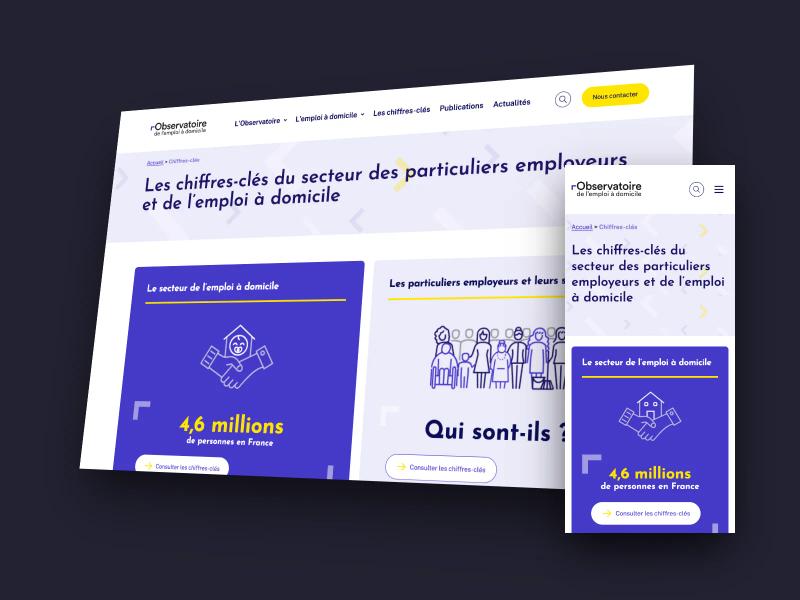 Site Observatoire FEPEM sur ordinateur et sur mobile