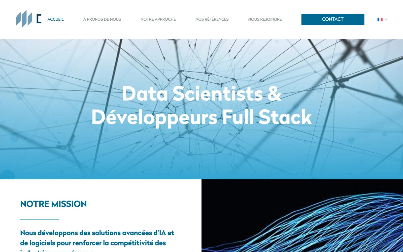 Page d’accueil du site D3S sur ordinateur