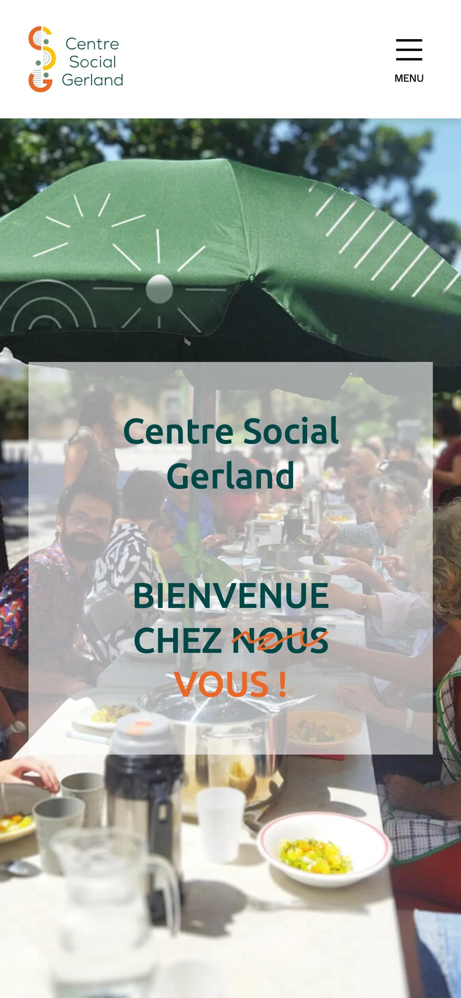 Accueil du Centre social Gerland sur mobile