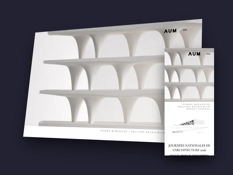 Site AUM sur ordinateur et sur mobile