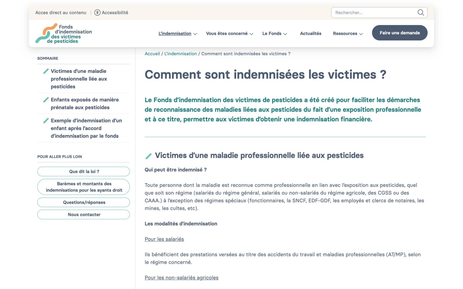 Version 2026 : page « Comment sont indemnisées les victimes ? »