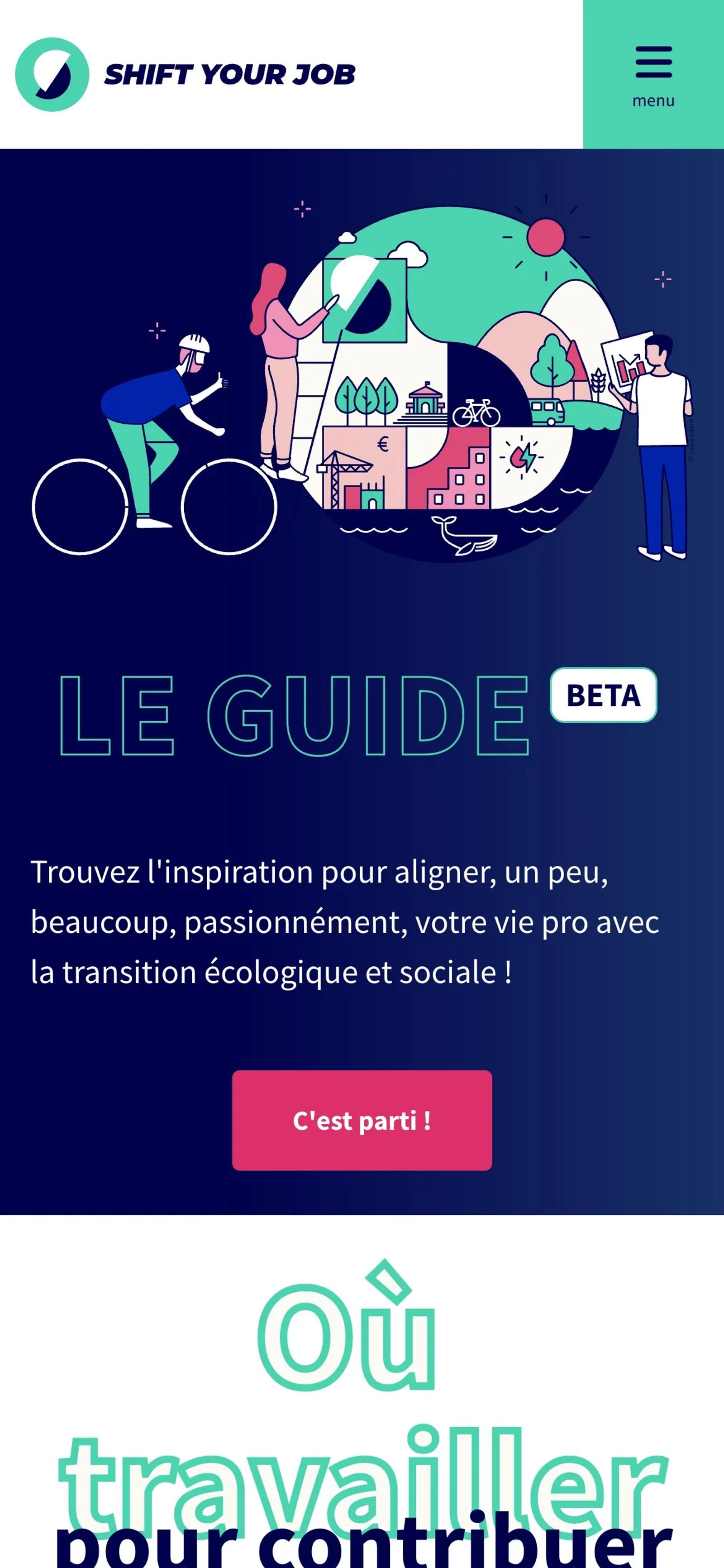 Accueil de Shift Your Job sur mobile