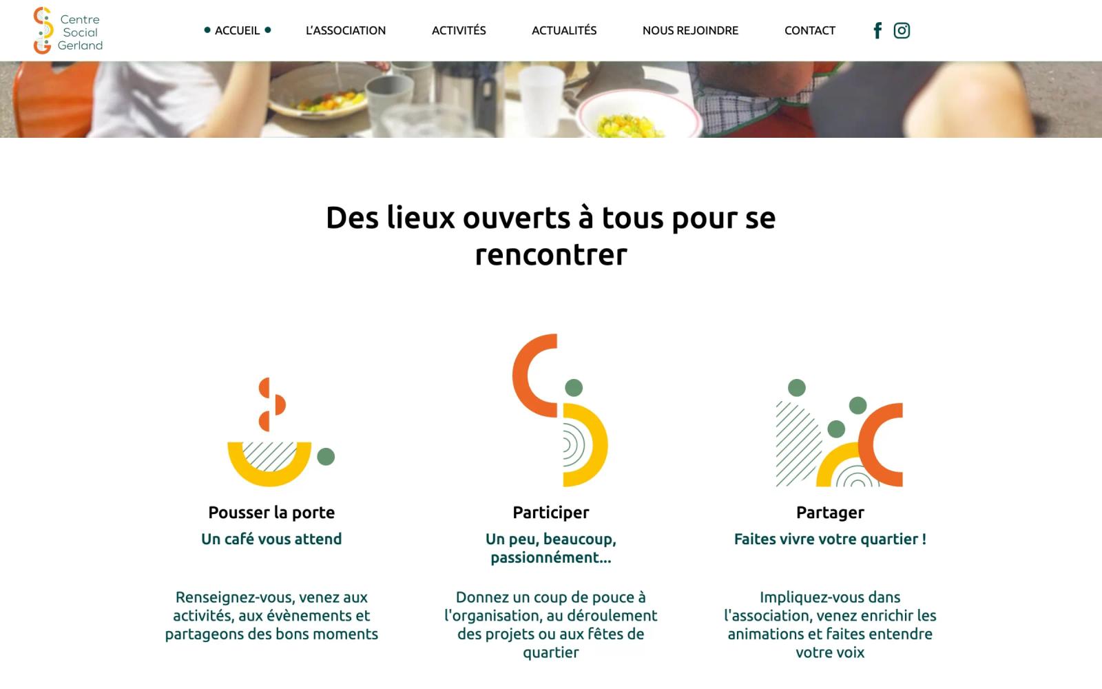 « Des lieux ouverts à tous pour se rencontrer » : pousser la porte, participer, partager, avec leurs pictogrammes