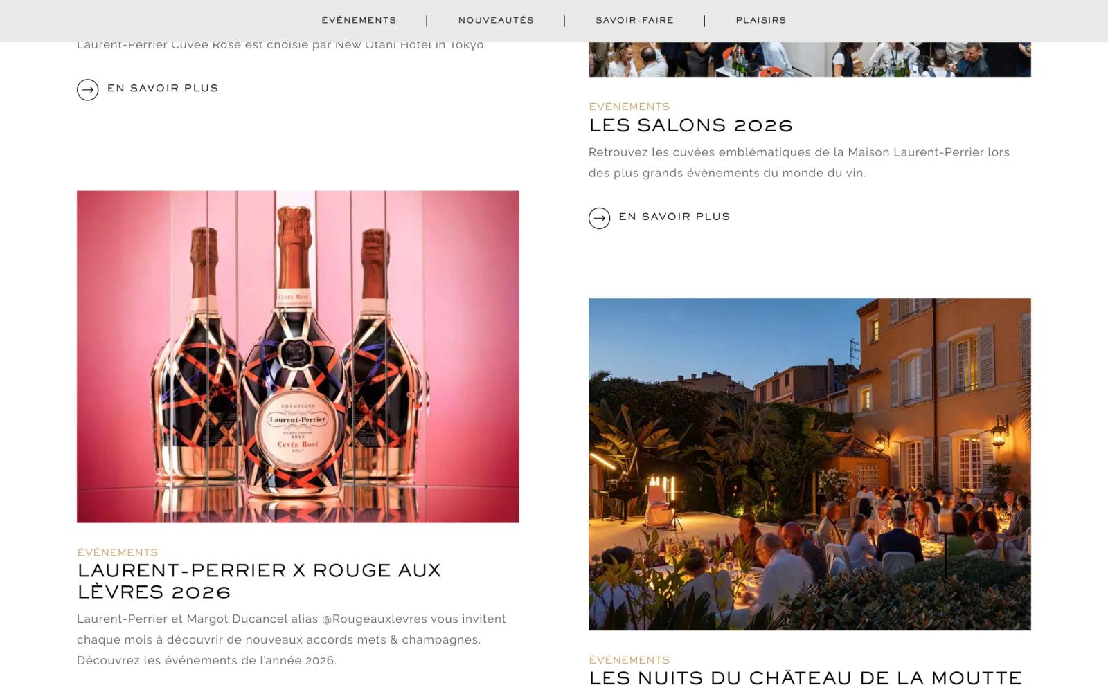 Magazine : grille des articles et événements de la Maison