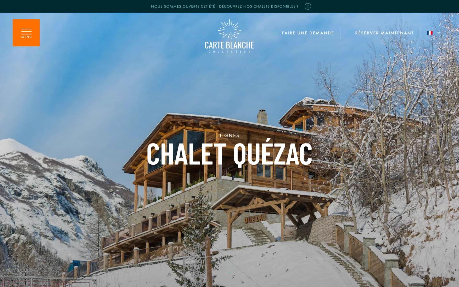 Fiche du Chalet Quézac à Tignes sur ordinateur