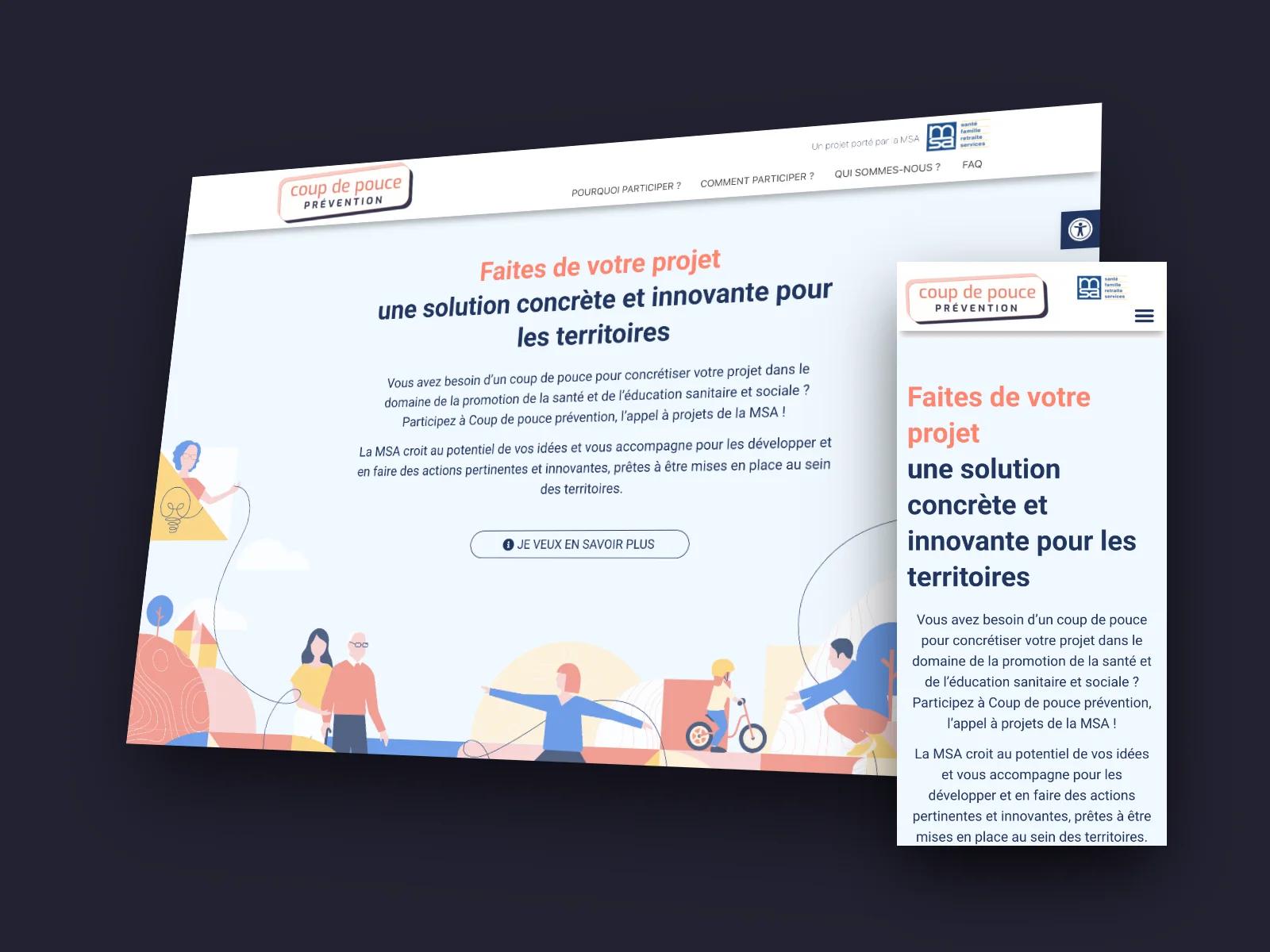 Site MSA — Coup de pouce prévention sur ordinateur et sur mobile