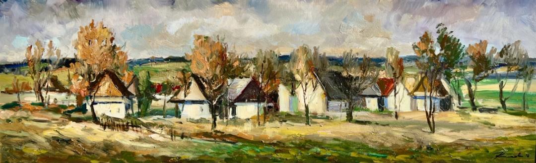 Dědina — olej na sololitu