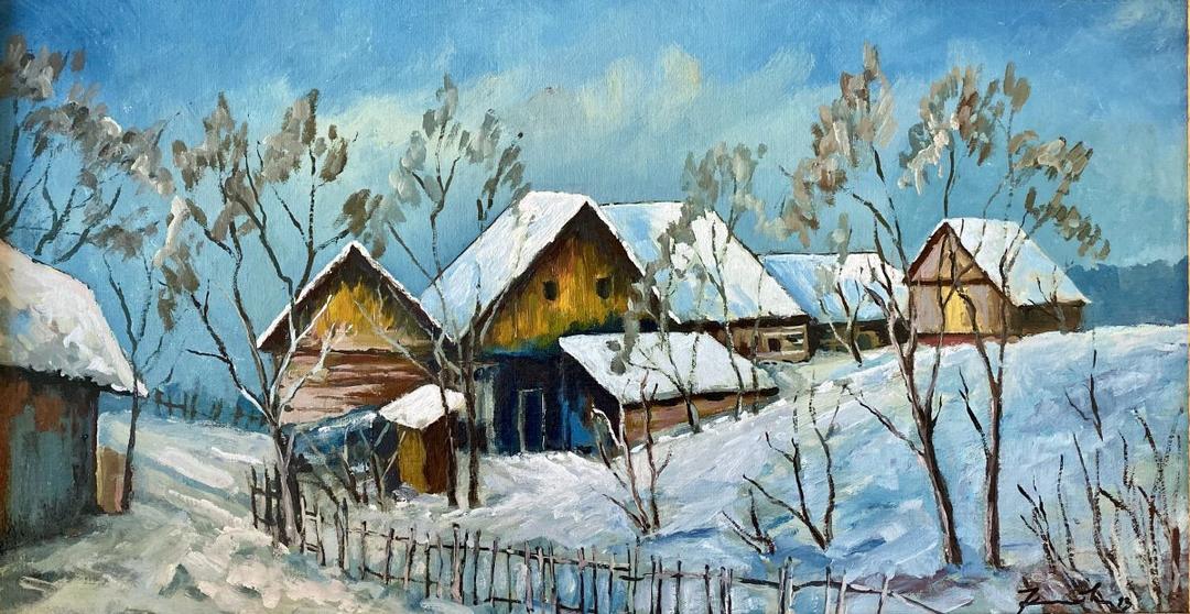 Ostravice — olej na plátně
