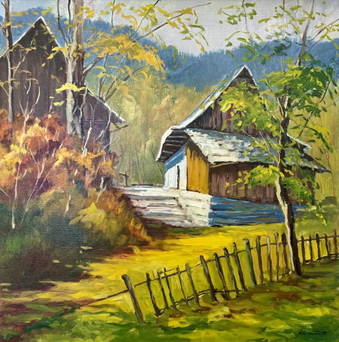 Hájenka — olej na plátně