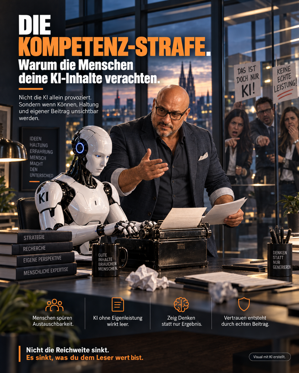 Die Kompetenz-Strafe: Warum die Menschen deine KI-Inhalte verachten