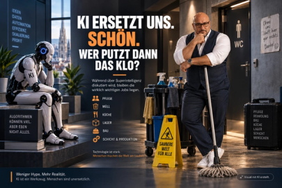 KI ersetzt uns. Schön. Wer putzt dann das Klo?