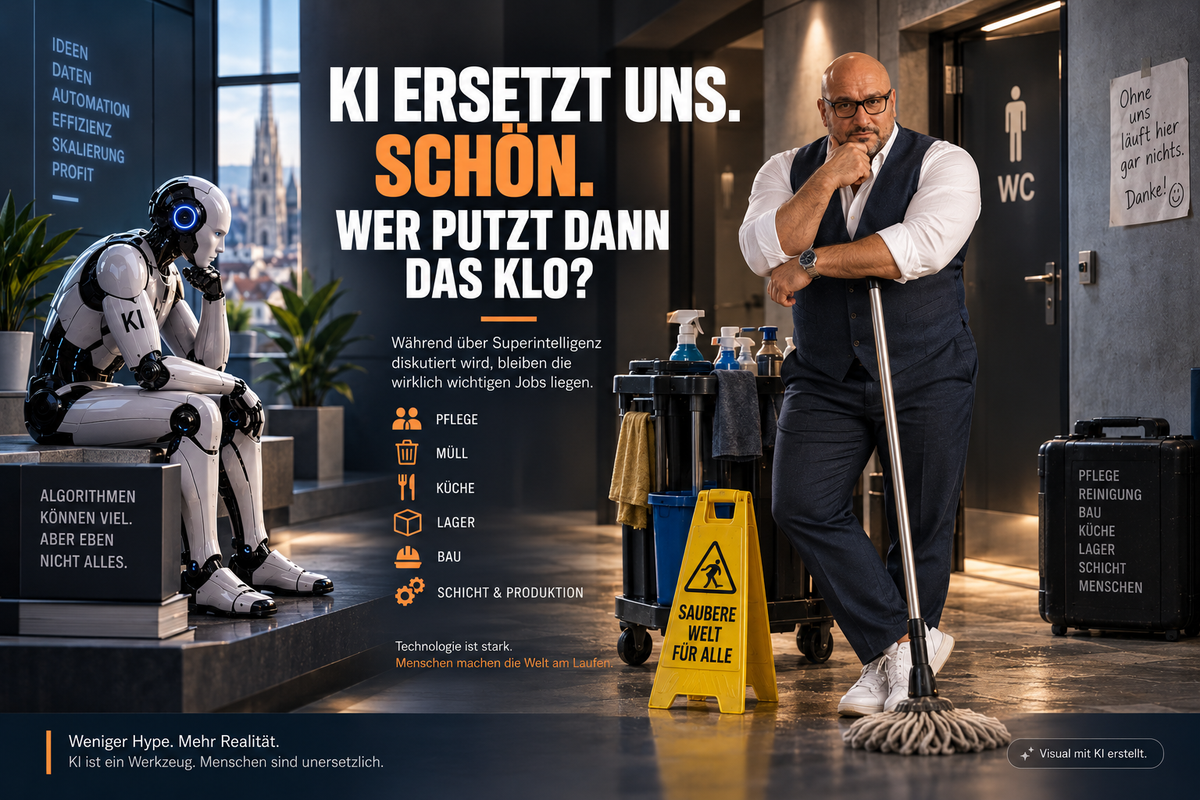 KI ersetzt uns. Schön. Wer putzt dann das Klo?