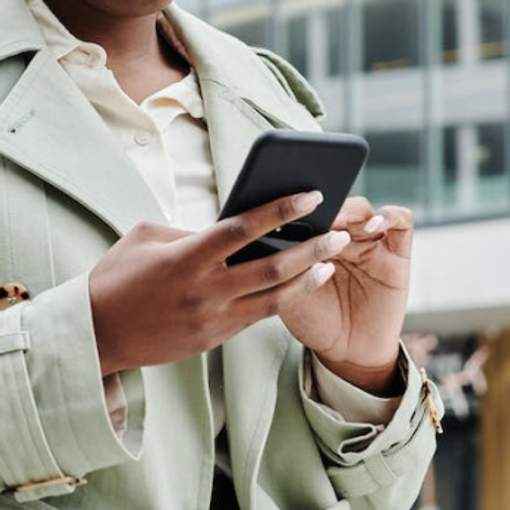 Person using smartphone