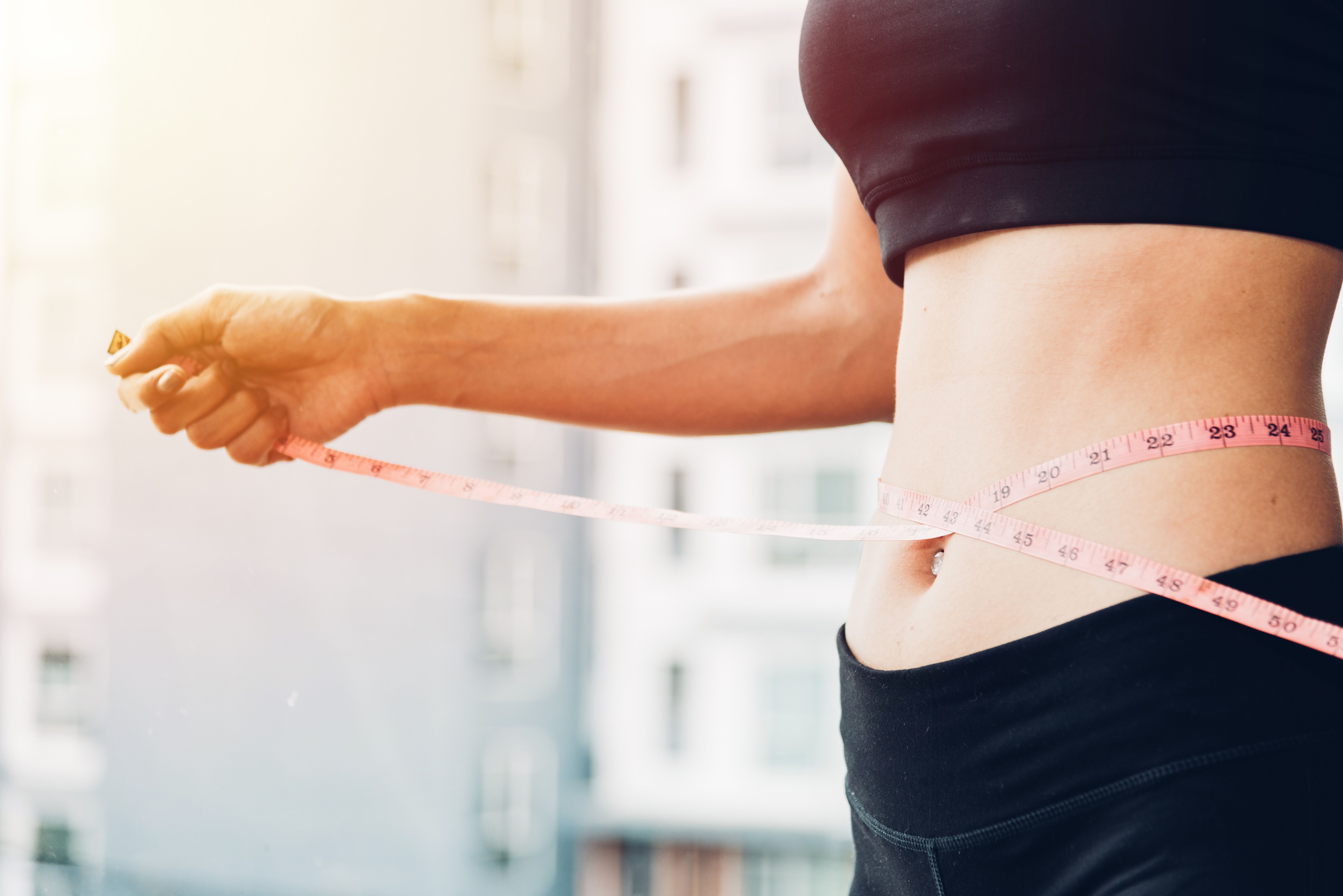 Woman enjoying weight loss