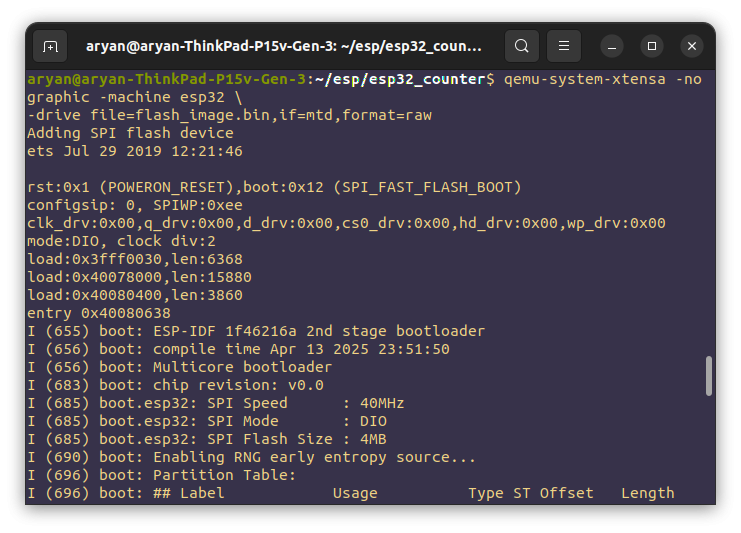 Virtualized sensors for esp32 emulator