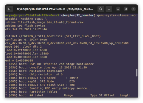 Virtualized sensors for esp32 emulator