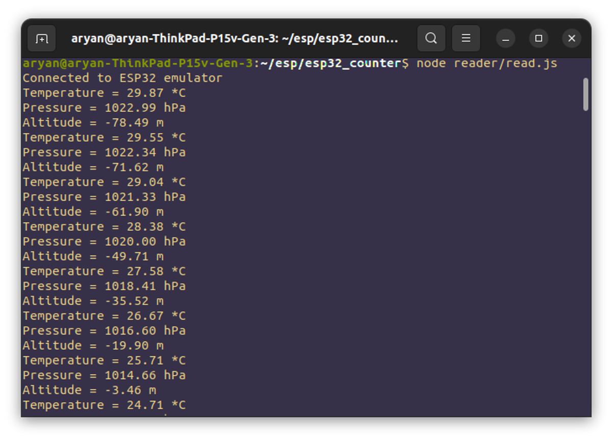 Serial Port for emulated esp32 using QEMU(?)