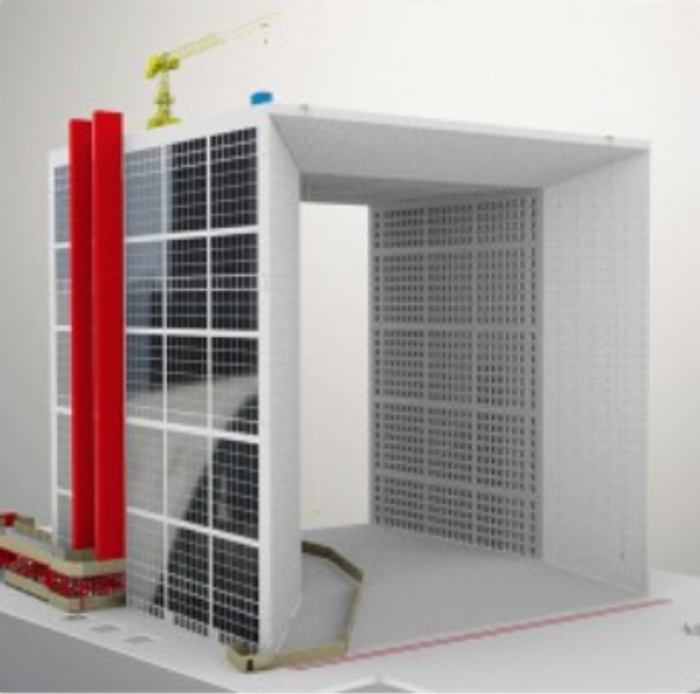 Animation 3D Technique explicative pour les travaux de rénovation de la Grande Arche de la Défense