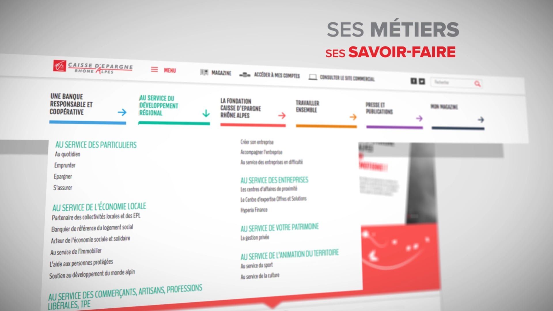 site internet CERA - motion design
