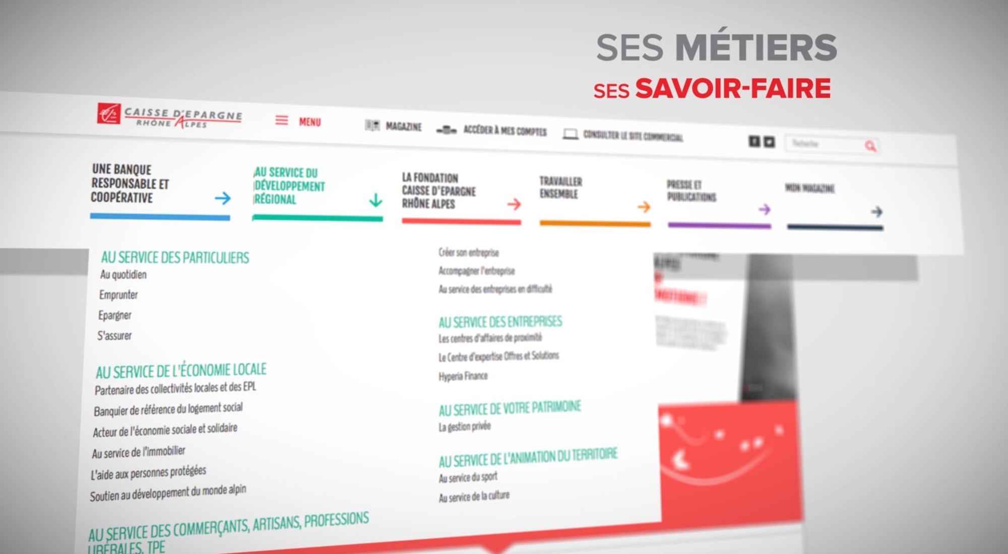 site internet CERA - motion design