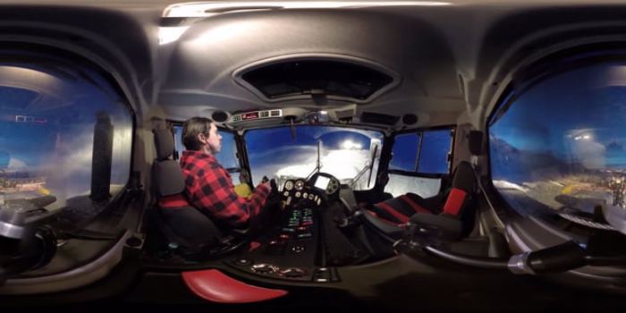 Réalisation immersion 360 degrés dameuse Pisten Bully
