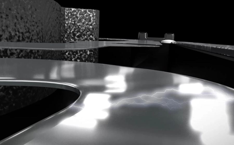 Une pièce usinée vue de si près qu’aucun objectif ne le permettrait — teaser « We See Big », pour GF Machining Solutions.