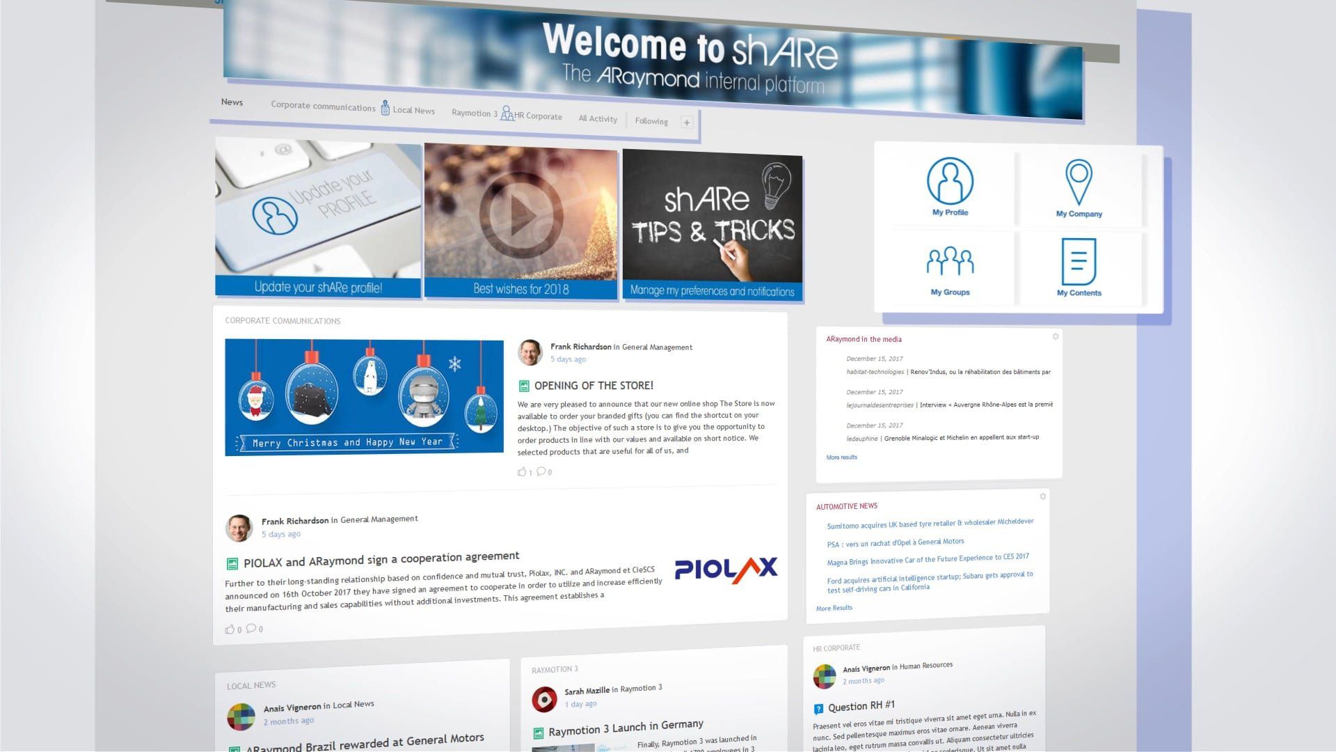 Araymond – ShARe - motion design site internet