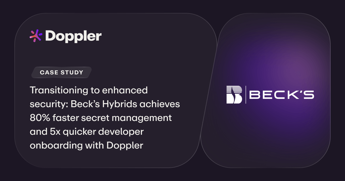 Beck’s Hybrids achieves 80% faster secrets management and 5x quicker ...