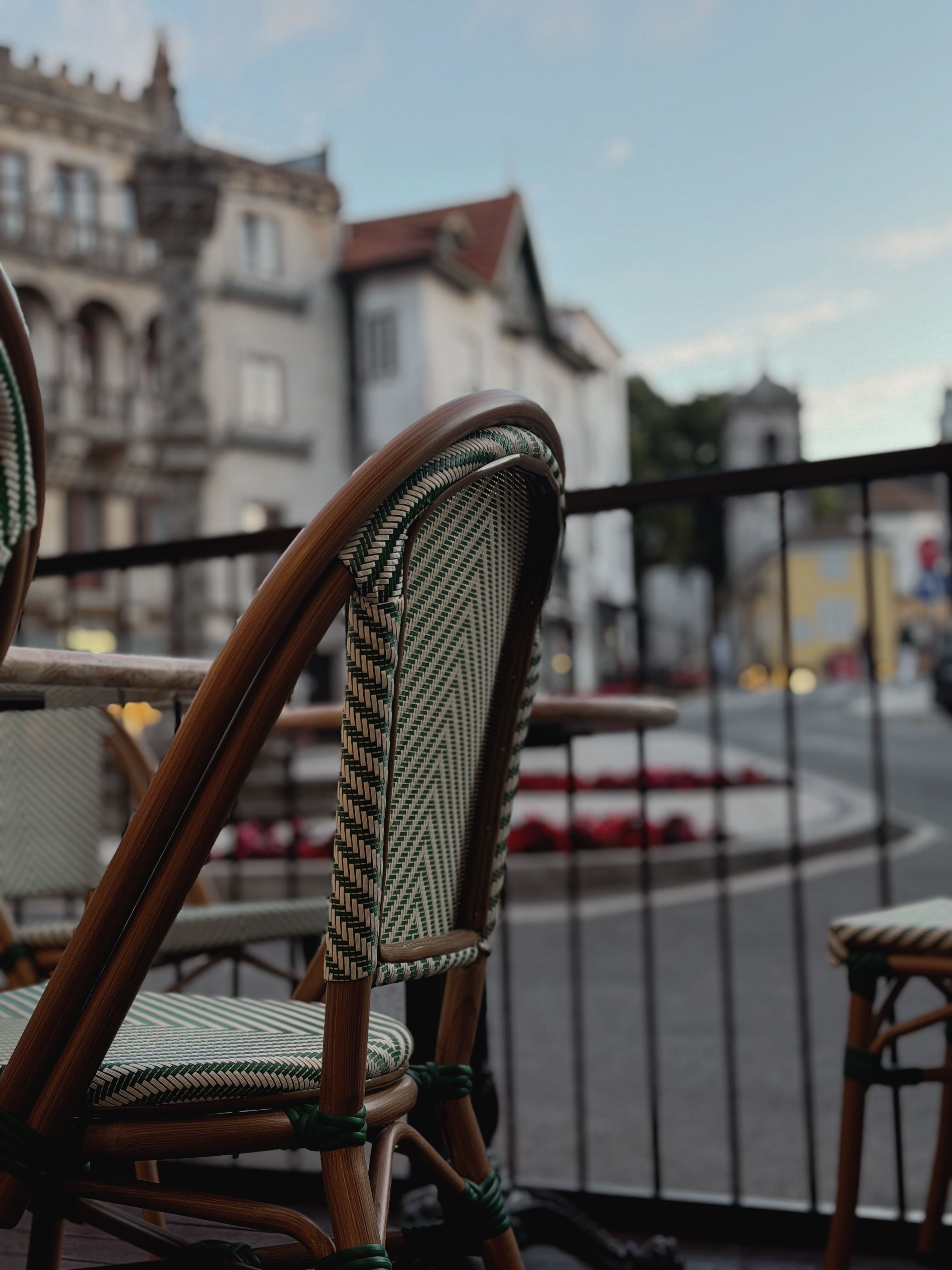The terrace at dusk