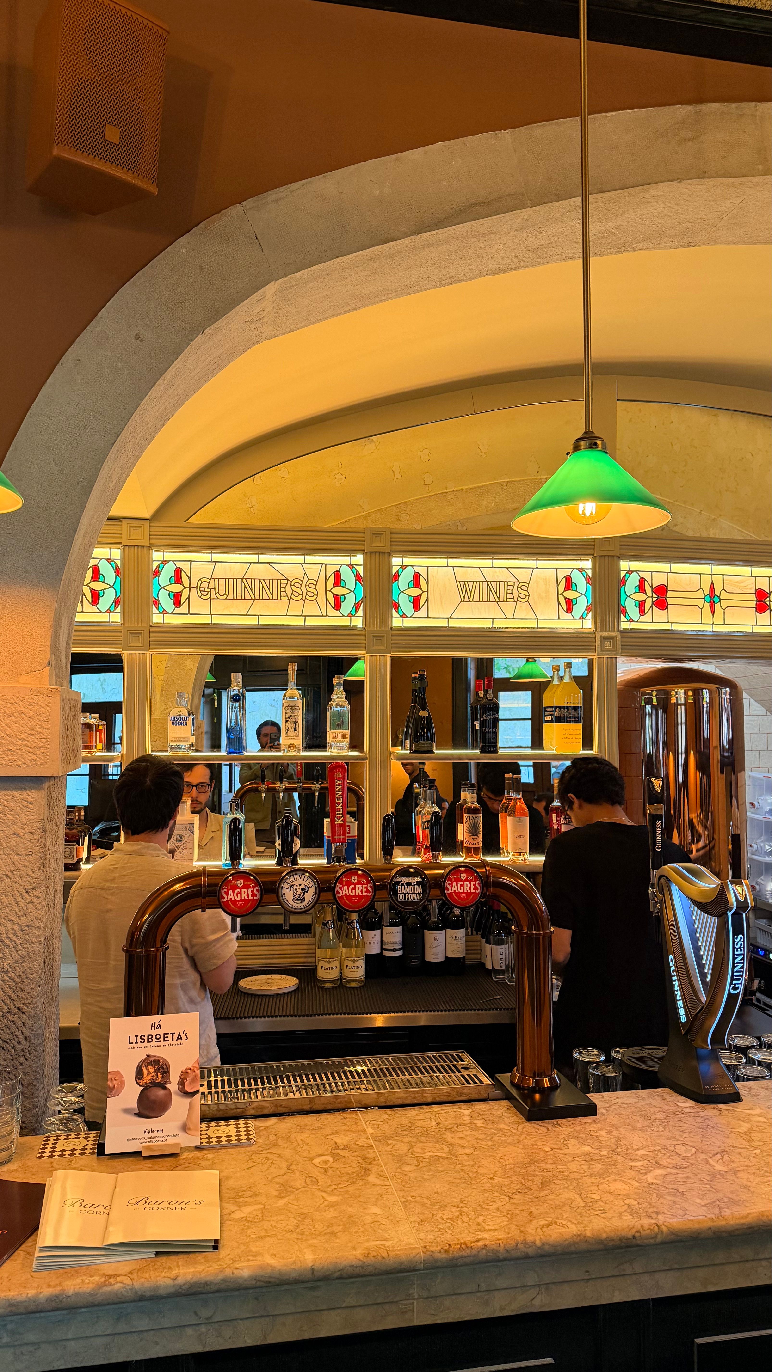 The bar counter