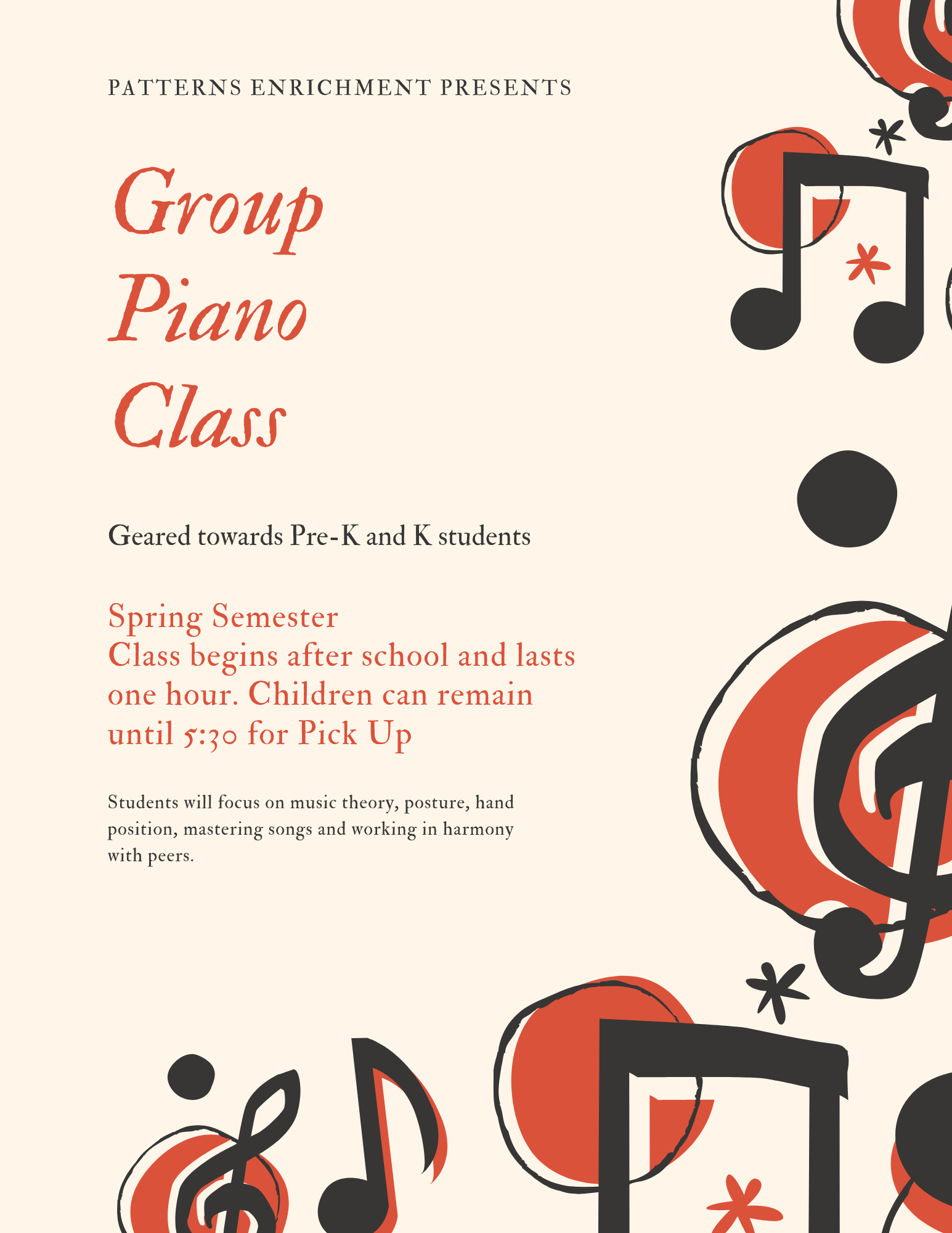 Group Piano for PreK