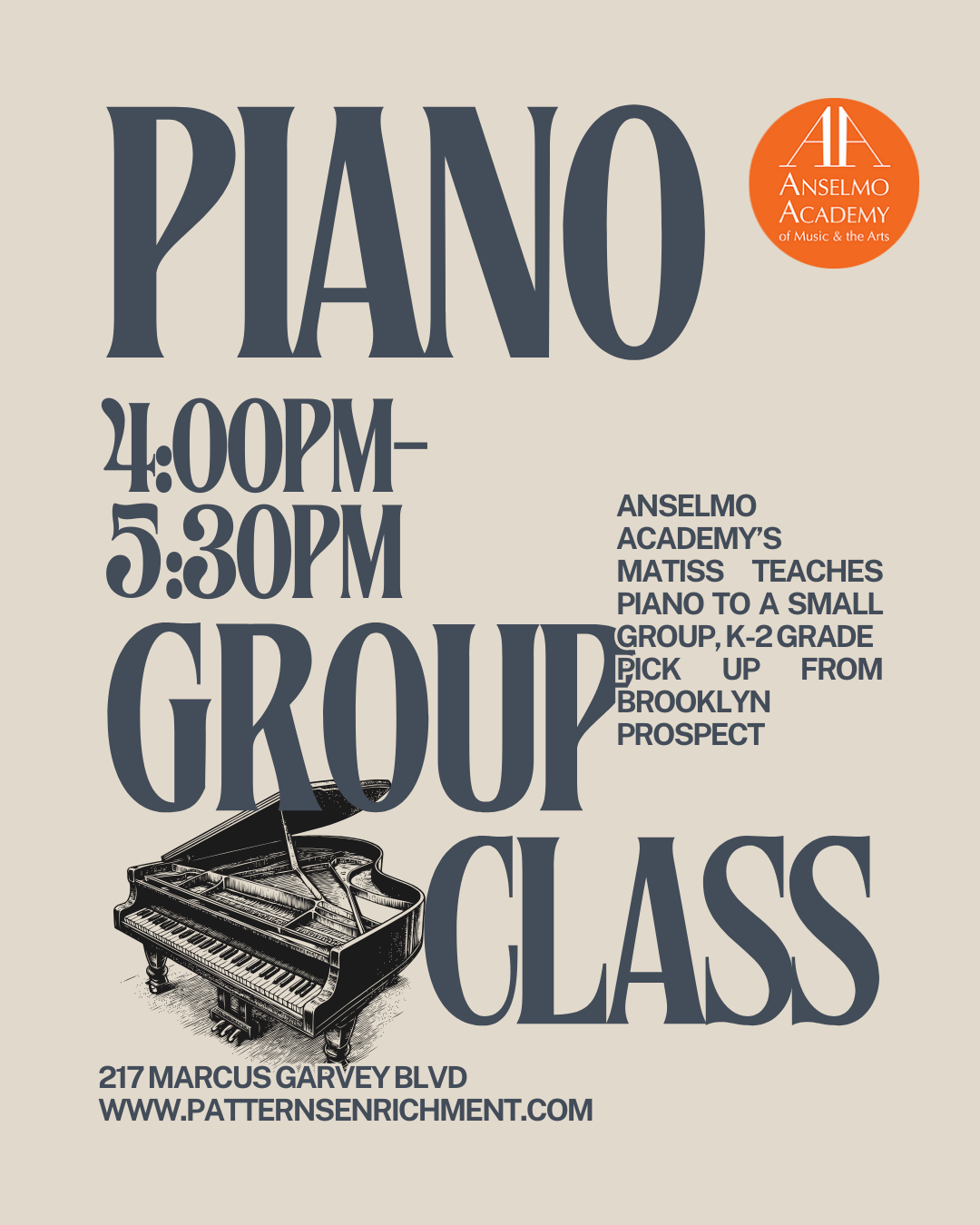 flyer for piano