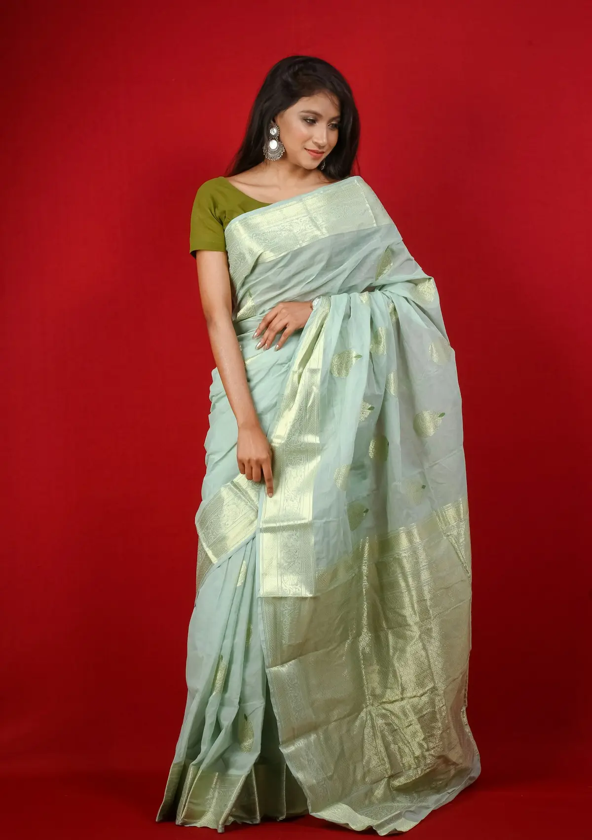 Viscose Check Satin Border