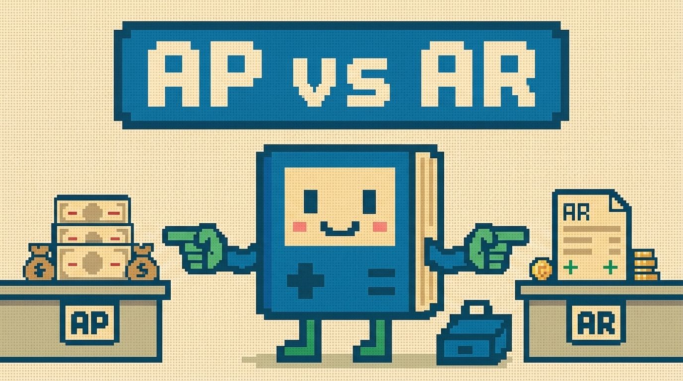 Illustration showing accounts payable vs accounts receivable concepts — Accounts Payable vs Accounts Receivable Shopify Guide by Ottit