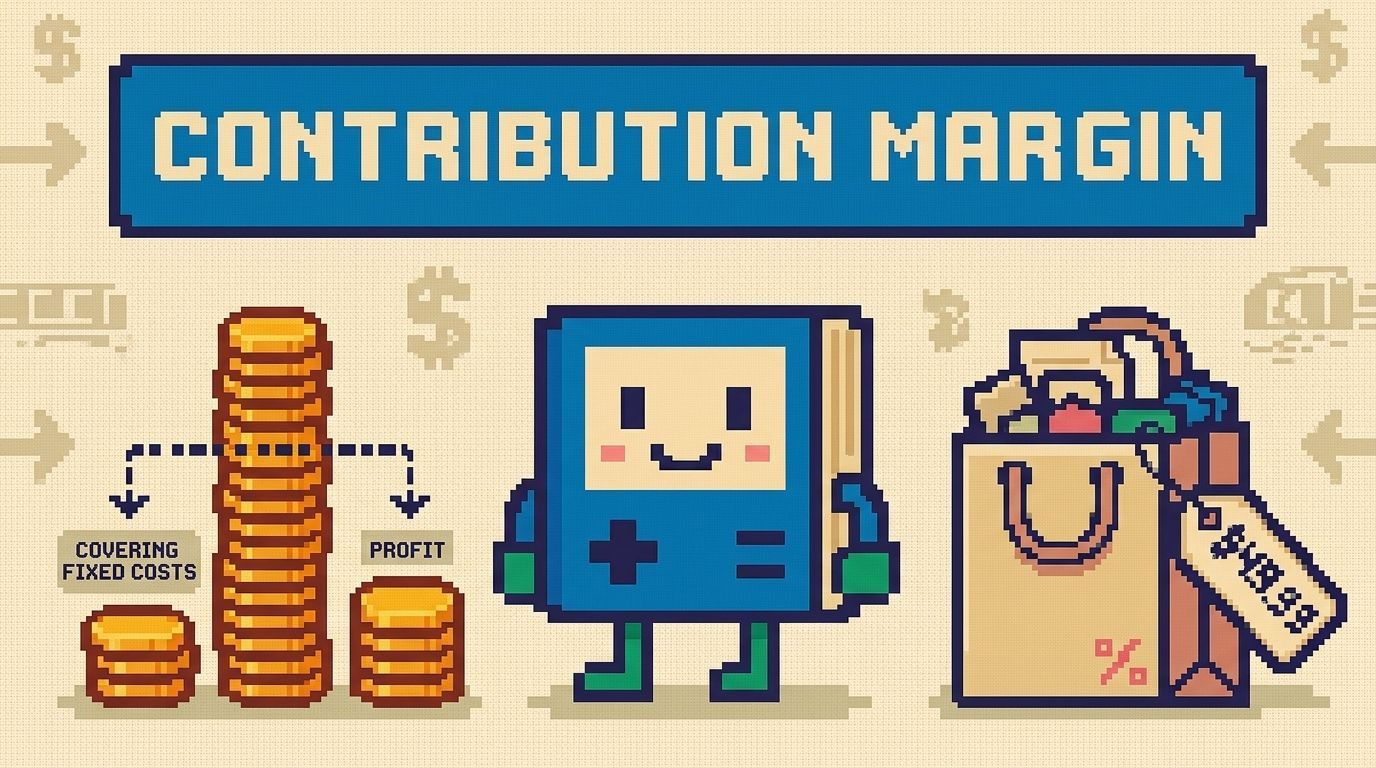 Illustration showing contribution margin concepts — Contribution Margin for Shopify Brands The Real Playbook by Ottit