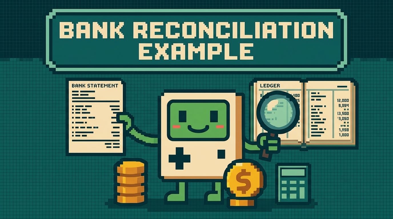 Illustration showing bank reconciliation example concepts — Bank Reconciliation Example How to Reconcile a Shopify Bank Account by Ottit