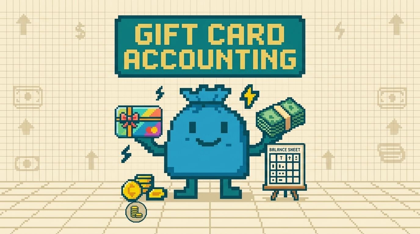 Illustration showing gift card accounting concepts — Gift Card Accounting The Shopify GL Playbook by Ottit