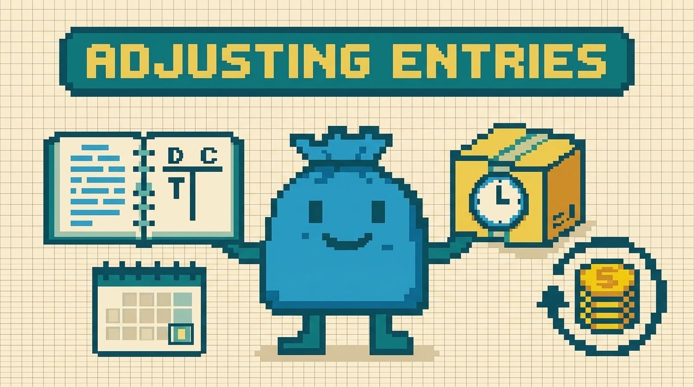 Illustration showing adjusting entries concepts — How to Book Adjusting Entries for a Shopify Month-End Close by Ottit