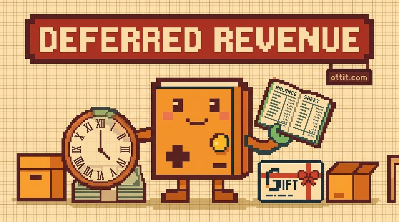 Illustration showing deferred revenue concepts — Deferred Revenue for Shopify Brands The Real Playbook by Ottit