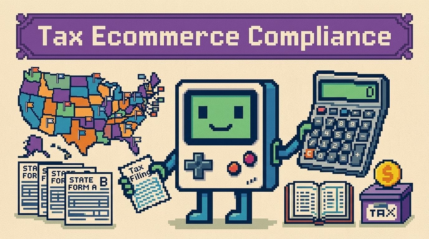 Illustration showing tax ecommerce concepts — Tax Ecommerce The Shopify Operator's Audit Playbook by Ottit